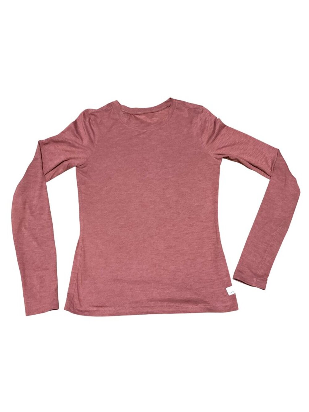 Vuori Lux Crew Performance Shirt S Mauve Long Sleeve Poly Blend Layering Womens